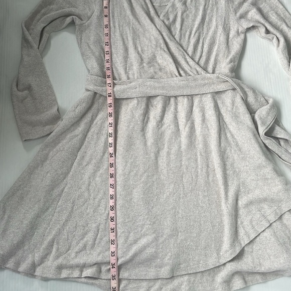 Anthropologie Saturday Sunday Cream Viscose Blend Cloud Fleece Wrap Dress XL - Picture 14 of 15